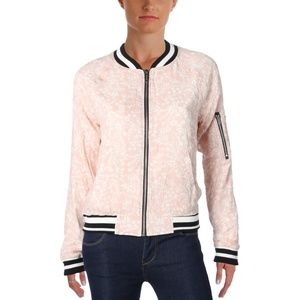 Sanctuary 1182 Womens Floral Print Long Sleeve Zip